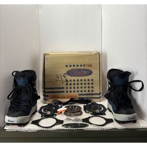 K2 Sherpa Clicker Step In snowboard boots Women's Size 6 Blue Black with Box